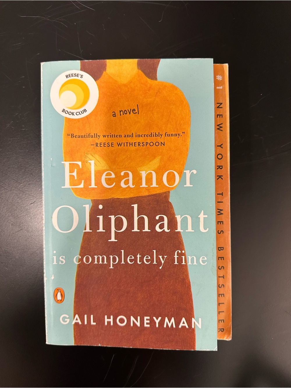 Original Penguin Paperback Book Cover with Teal, Orange and Brown Artwork